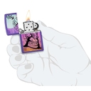 Зажигалка ZIPPO Деревья-черепа с фиолетовым матовым покрытием | Skull Tree Purple Matte, латунь/сталь, черная 38x13x57 мм для нанесения логотипа