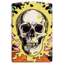 Зажигалка ZIPPO Череп с покрытием, светящимся в темноте зеленым | Skull Design Glow In The Dark Green,латунь/сталь,разноцветная38x13x57 мм для нанесения логотипа