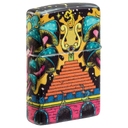 Зажигалка ZIPPO Череп с покрытием, светящимся в темноте зеленым | Skull Design Glow In The Dark Green,латунь/сталь,разноцветная38x13x57 мм для нанесения логотипа