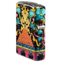 Зажигалка ZIPPO Череп с покрытием, светящимся в темноте зеленым | Skull Design Glow In The Dark Green,латунь/сталь,разноцветная38x13x57 мм для нанесения логотипа