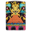Зажигалка ZIPPO Череп с покрытием, светящимся в темноте зеленым | Skull Design Glow In The Dark Green,латунь/сталь,разноцветная38x13x57 мм для нанесения логотипа
