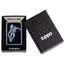 Зажигалка ZIPPO Космонавт-Скейтбордист со светло-серым покрытием | Skateboarding Astronaut Flat Grey, латунь/сталь, серая, 38x13x57 мм для нанесения логотипа