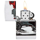 Зажигалка ZIPPO Старинный автомобиль с матовым покрытием на 540 | Hot Rod Design 540 Matte, латунь/сталь, белая, матовая, 38x13x57 мм для нанесения логотипа