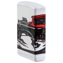 Зажигалка ZIPPO Старинный автомобиль с матовым покрытием на 540 | Hot Rod Design 540 Matte, латунь/сталь, белая, матовая, 38x13x57 мм для нанесения логотипа