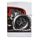 Зажигалка ZIPPO Старинный автомобиль с матовым покрытием на 540 | Hot Rod Design 540 Matte, латунь/сталь, белая, матовая, 38x13x57 мм для нанесения логотипа