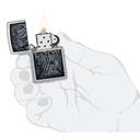 Зажигалка ZIPPO Дерево зла с покрытием поцарапанный хром | Evil Tree Street Chrome, латунь/сталь, серебристая, 38x13x57 мм для нанесения логотипа