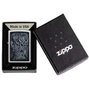 Зажигалка ZIPPO Дерево зла с покрытием поцарапанный хром | Evil Tree Street Chrome, латунь/сталь, серебристая, 38x13x57 мм для нанесения логотипа