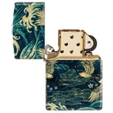 Зажигалка ZIPPO Восточный мотив с покрытием Искусственно состаренная латунь на 540 | Eastern 540 Tumbled Brass, латунь/сталь, зеленая, 38x13x57 мм для нанесения логотипа
