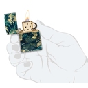 Зажигалка ZIPPO Восточный мотив с покрытием Искусственно состаренная латунь на 540 | Eastern 540 Tumbled Brass, латунь/сталь, зеленая, 38x13x57 мм для нанесения логотипа