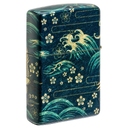 Зажигалка ZIPPO Восточный мотив с покрытием Искусственно состаренная латунь на 540 | Eastern 540 Tumbled Brass, латунь/сталь, зеленая, 38x13x57 мм для нанесения логотипа