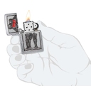 Зажигалка ZIPPO Влюбленная пара с покрытием матовый хром | Couple Love Brushed Chrome, латунь/сталь, серебристая, 36x13x57 мм для нанесения логотипа