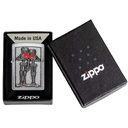 Зажигалка ZIPPO Влюбленная пара с покрытием матовый хром | Couple Love Brushed Chrome, латунь/сталь, серебристая, 36x13x57 мм для нанесения логотипа