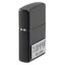 Зажигалка ZIPPO Номерной знак с черным матовым покрытием | License Plate Black Matte, латунь/сталь, черная, 38x13x57 мм для нанесения логотипа