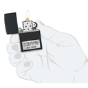 Зажигалка ZIPPO Номерной знак с черным матовым покрытием | License Plate Black Matte, латунь/сталь, черная, 38x13x57 мм для нанесения логотипа