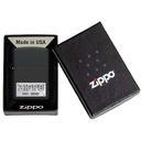 Зажигалка ZIPPO Номерной знак с черным матовым покрытием | License Plate Black Matte, латунь/сталь, черная, 38x13x57 мм для нанесения логотипа