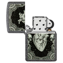 Зажигалка ZIPPO Сердце с каменным покрытием | Heart Design Iron Stone, латунь/сталь, серая, 38x13x57 мм для нанесения логотипа