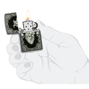 Зажигалка ZIPPO Сердце с каменным покрытием | Heart Design Iron Stone, латунь/сталь, серая, 38x13x57 мм для нанесения логотипа