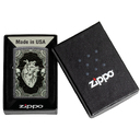Зажигалка ZIPPO Сердце с каменным покрытием | Heart Design Iron Stone, латунь/сталь, серая, 38x13x57 мм для нанесения логотипа