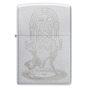 Зажигалка ZIPPO Старомодный танец с покрытием сатинированный хром | Vintage Dance Satin Chrome, латунь/сталь, серебристая, 38x13x57 мм для нанесения логотипа