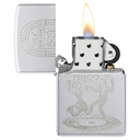 Зажигалка ZIPPO Старомодный танец с покрытием сатинированный хром | Vintage Dance Satin Chrome, латунь/сталь, серебристая, 38x13x57 мм для нанесения логотипа