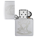 Зажигалка ZIPPO Старомодный танец с покрытием сатинированный хром | Vintage Dance Satin Chrome, латунь/сталь, серебристая, 38x13x57 мм для нанесения логотипа