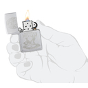 Зажигалка ZIPPO Старомодный танец с покрытием сатинированный хром | Vintage Dance Satin Chrome, латунь/сталь, серебристая, 38x13x57 мм для нанесения логотипа