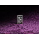 Зажигалка ZIPPO Дракон с покрытием поцарапанный хром | Dragon Design Street Chrome, латунь/сталь, серебристая, 38x13x57 мм для нанесения логотипа
