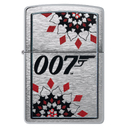 Зажигалка ZIPPO Джеймс Бонд с покрытием матовый хром | James Bond™ Brushed Chrome, латунь/сталь, серебристая, 38x13x57 мм для нанесения логотипа