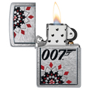 Зажигалка ZIPPO Джеймс Бонд с покрытием матовый хром | James Bond™ Brushed Chrome, латунь/сталь, серебристая, 38x13x57 мм для нанесения логотипа