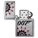 Зажигалка ZIPPO Джеймс Бонд с покрытием матовый хром | James Bond™ Brushed Chrome, латунь/сталь, серебристая, 38x13x57 мм для нанесения логотипа