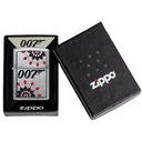 Зажигалка ZIPPO Джеймс Бонд с покрытием матовый хром | James Bond™ Brushed Chrome, латунь/сталь, серебристая, 38x13x57 мм для нанесения логотипа