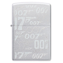 Зажигалка ZIPPO Джеймс Бонд с покрытием сатинированный хром | James Bond™ Satin Chrome, латунь/сталь, серебристая, 38x13x57 мм для нанесения логотипа