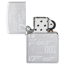 Зажигалка ZIPPO Джеймс Бонд с покрытием сатинированный хром | James Bond™ Satin Chrome, латунь/сталь, серебристая, 38x13x57 мм для нанесения логотипа