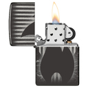 Зажигалка ZIPPO Пламя с черным глянцевым покрытием | Zippo Design High Polish Black, латунь/сталь, черная, глянцевая, 38x13x57 мм для нанесения логотипа