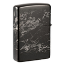 Зажигалка ZIPPO Пламя с черным глянцевым покрытием | Zippo Design High Polish Black, латунь/сталь, черная, глянцевая, 38x13x57 мм для нанесения логотипа