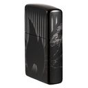 Зажигалка ZIPPO Пламя с черным глянцевым покрытием | Zippo Design High Polish Black, латунь/сталь, черная, глянцевая, 38x13x57 мм для нанесения логотипа