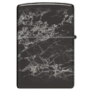 Зажигалка ZIPPO Пламя с черным глянцевым покрытием | Zippo Design High Polish Black, латунь/сталь, черная, глянцевая, 38x13x57 мм для нанесения логотипа