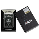 Зажигалка ZIPPO Джек Дэниэлс с покрытием поцарапанный хром | Jack Daniels® Street Chrome, латунь/сталь, серебристая, 38x13x57 мм для нанесения логотипа