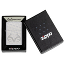 Зажигалка ZIPPO Олений рог и камуфляж с покрытием Глянцевый хром | Realtree Antler Design High Polish Chrome, латунь/сталь, серебристая, 38x13x57 мм для нанесения логотипа