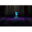 Зажигалка ZIPPO Скелет с покрытием черный свет | Skeleton Design Black Light, латунь/сталь, черная, матовая, 38x13x57 мм для нанесения логотипа