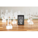 Зажигалка ZIPPO Шахматы с черным глянцевым покрытием | Chess Design High Polish Black, латунь/сталь, черная, 38x13x57 мм для нанесения логотипа
