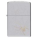 Зажигалка ZIPPO Паук с покрытием Глянцевый хром | Spider Design High Polish Chrome, латунь/сталь, серебристая, 38x13x57 мм для нанесения логотипа