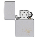 Зажигалка ZIPPO Паук с покрытием Глянцевый хром | Spider Design High Polish Chrome, латунь/сталь, серебристая, 38x13x57 мм для нанесения логотипа