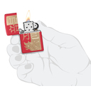 Зажигалка ZIPPO Год дракона 2024 с красным матовым покрытием | Year of the Dragon 2024 Red Matte, латунь/сталь, красная, 38x13x57 мм для нанесения логотипа
