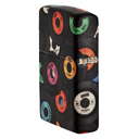 Зажигалка ZIPPO Виниловые пластинки с матовым покрытием на 540 | Records Design 540 Matte, латунь/сталь, черная, 38x13x57 мм для нанесения логотипа