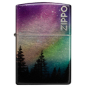 Зажигалка ZIPPO Красочное небо с покрытием Искусственно состаренный хром | Colorful Sky 540 Tumbled Chrome, латунь/сталь, разноцветная, 38x13x57 мм для нанесения логотипа