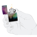 Зажигалка ZIPPO Красочное небо с покрытием Искусственно состаренный хром | Colorful Sky 540 Tumbled Chrome, латунь/сталь, разноцветная, 38x13x57 мм для нанесения логотипа