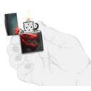 Зажигалка ZIPPO Дракон с матовым покрытием на 540 | Dragon Design 540 Matte, латунь/сталь, черная, 38x13x57 мм для нанесения логотипа