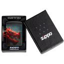 Зажигалка ZIPPO Дракон с матовым покрытием на 540 | Dragon Design 540 Matte, латунь/сталь, черная, 38x13x57 мм для нанесения логотипа