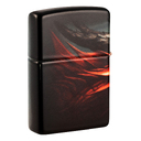 Зажигалка ZIPPO Дракон с матовым покрытием на 540 | Dragon Design 540 Matte, латунь/сталь, черная, 38x13x57 мм для нанесения логотипа